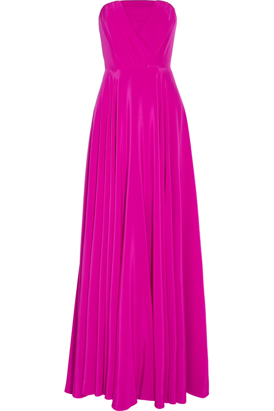 Milly Monica Pleated Silk-crepe Gown | ModeSens
