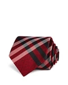 Burberry Clinton Check Classic Tie In Red