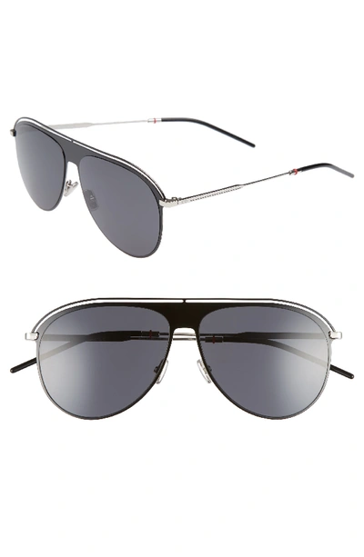 Dior Men's Ultrathin Metal Aviator/pilot Sunglasses In Black Palladium