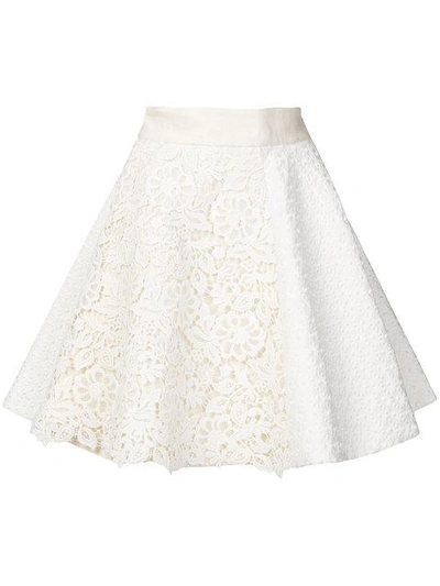 Fausto Puglisi Flared Mini Skirt - White
