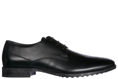 Tod's Men's Classic Leather Lace Up Laced Formal Shoes Derby In Black