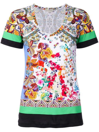 Etro T-shirt Mit Floralem Print In Multicolour