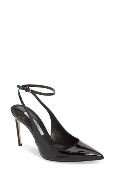 Brian Atwood Vicky Wraparound Pump In Black Patent