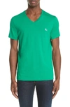 Burberry Jadford V-neck T-shirt In Bright Green
