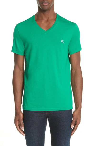 Burberry Jadford V-neck T-shirt In Bright Green