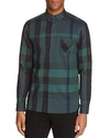 Burberry Thornaby Plaid Regular Fit Button-down Shirt In Forest Green