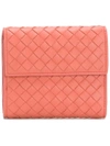 Bottega Veneta Intrecciato Fold Wallet - Pink