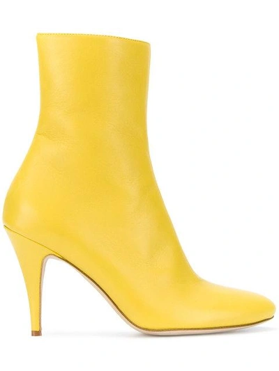 A.f.vandevorst Mid-heel Ankle Boots In Yellow
