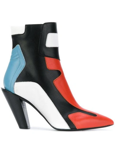 A.f.vandevorst Colour Block Ankle Boots In Black