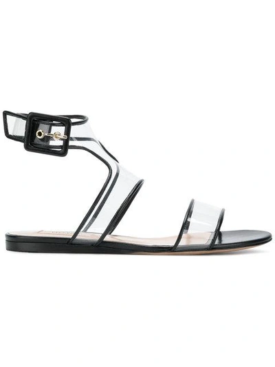 Valentino Garavani Dollybow Flat Sandals In Black