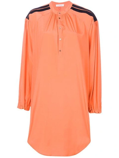 A.f.vandevorst Oversized Mandarin Collar Shirt In Yellow