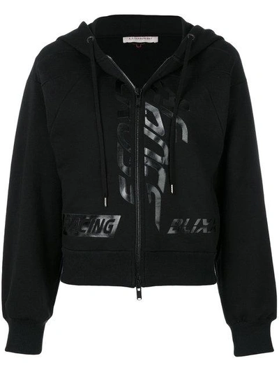 A.f.vandevorst Zipped Hooded Sweatshirt In Black