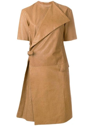 Nehera Wrap Front Dress - Neutrals In Neutrals