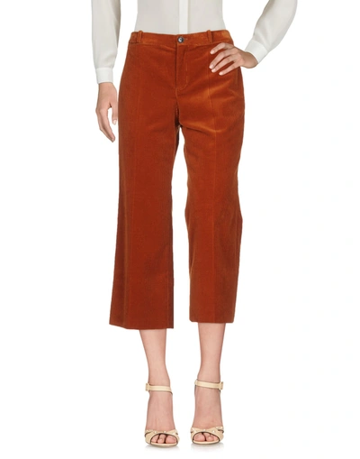 Balenciaga Cropped Pants & Culottes In Brown