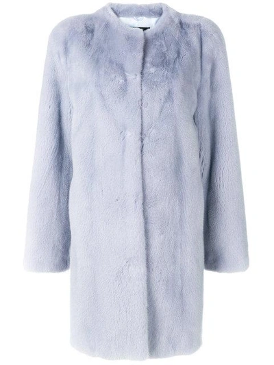 Liska Long-sleeve Coat In Blue