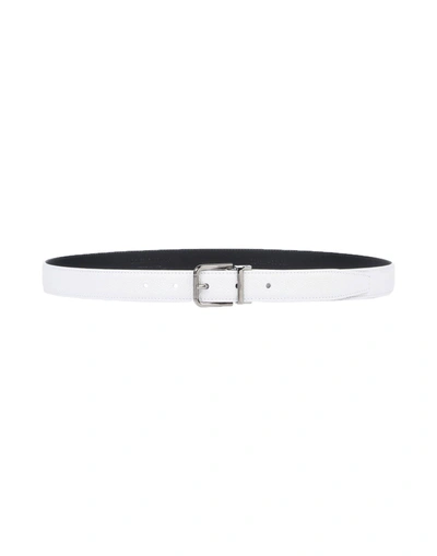 Dolce & Gabbana Leather Belt In White