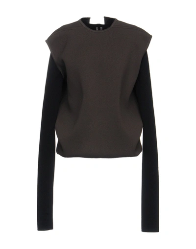 Rick Owens Sweaters In Cocoa