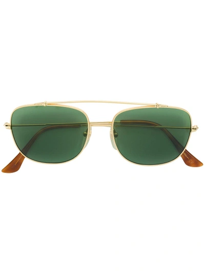 Retrosuperfuture Primo Green Sunglasses In Metallic