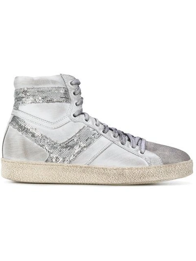 Iro Sequin Panel Barthyno Sneakers In Grey