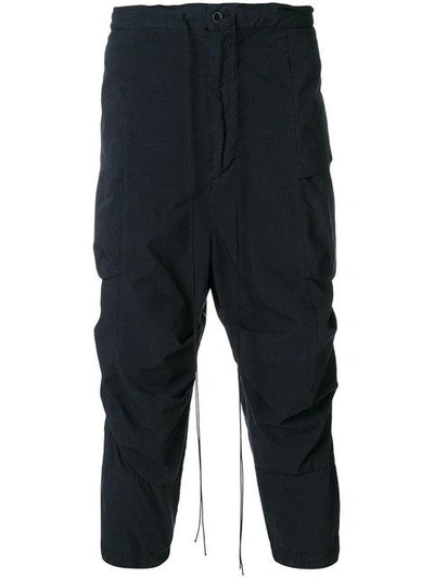 The Viridi-anne Cropped Cargo Trousers - Black