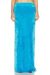 Balenciaga Viscose Blend Maxi Skirt In Bleu