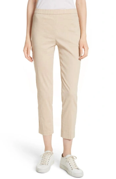 Theory Organic Crunch Basic Pull-on Pants In Light Wheat