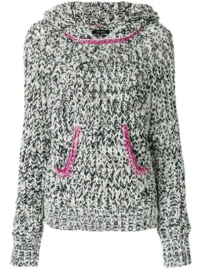 Isabel Marant Knitted Hooded Jumper In Black