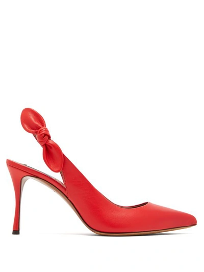 Tabitha Simmons Women's Millie Leather Slingback Pointed Toe Pumps In Red