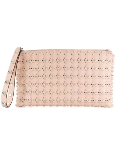 Red Valentino Red(v) Flower Puzzle Clutch - Neutrals