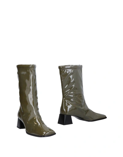Miu Miu Ankle Boots In Military Green