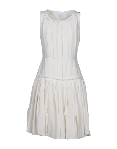 Oscar De La Renta Short Dresses In Ivory