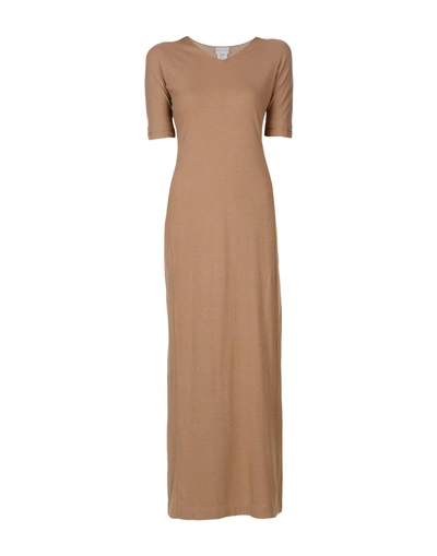 Dries Van Noten Long Dresses In Camel