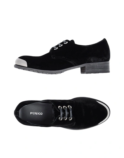 Pinko Lace-up Shoes In Black