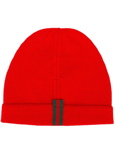 Gucci Striped Detailing Beanie