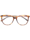 Bottega Veneta Square Frame Glasses In Brown