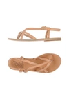 Ancient Greek Sandals Toe Strap Sandals In Beige