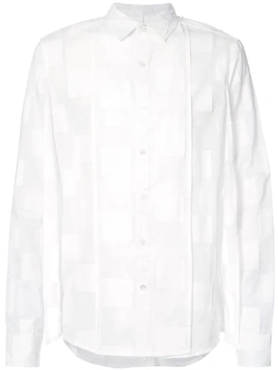 Private Stock Long Sleeve Panelled Shirt In White