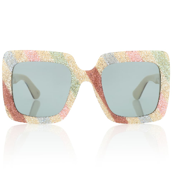 gucci glitter stripe sunglasses