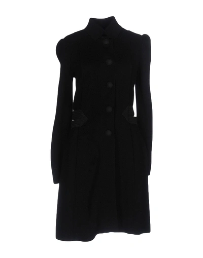 Emporio Armani Overcoats In Black