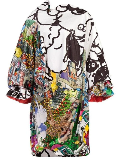 Comme Des Garçons Layered Print Dress - Mehrfarbig In Multicolour