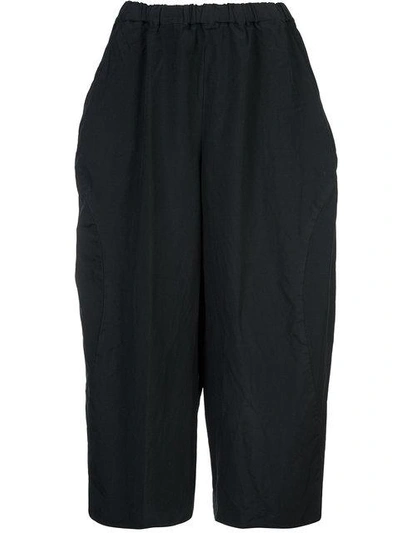 Comme Des Garçons Wide-leg Cropped Trousers - Black