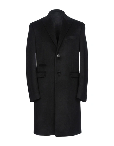 Versace Coats In Black