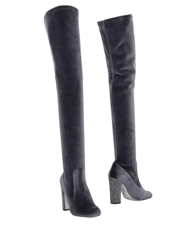 René Caovilla Boots In Slate Blue