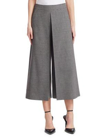 Alexander Wang High-waisted Cropped Wide-leg Trousers In Grey Mult