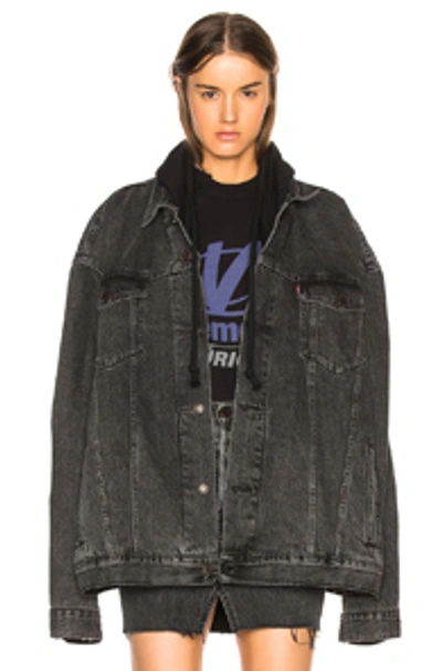 Vetements X Levis Oversized Denim Jacket In Black | ModeSens