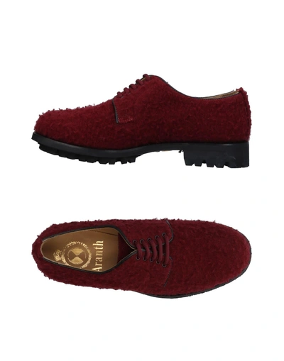 Aranth Laced Shoes In Maroon