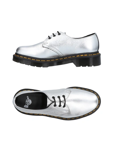 Dr. Martens Laced Shoes In Silver