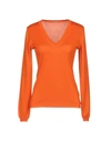 Malo Sweaters In Orange