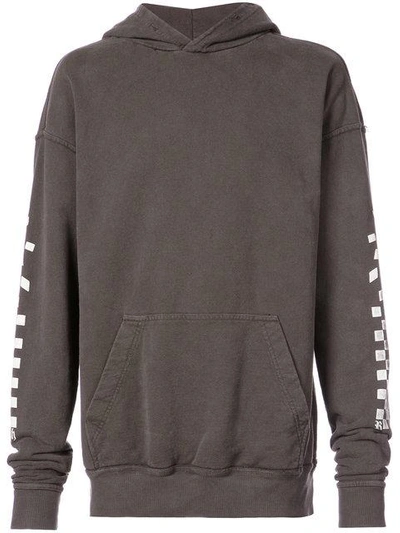 Rhude Graphic Sleeve Hoodie In Black