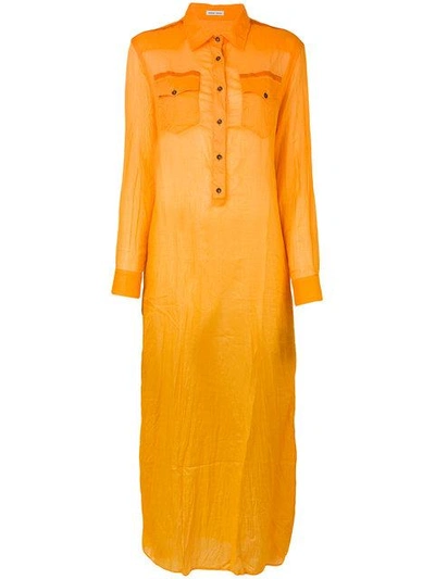 Tomas Maier Long Shirt Dress - Orange